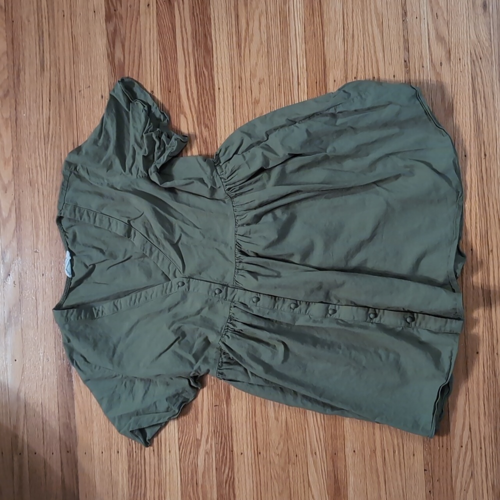 Green mini dress